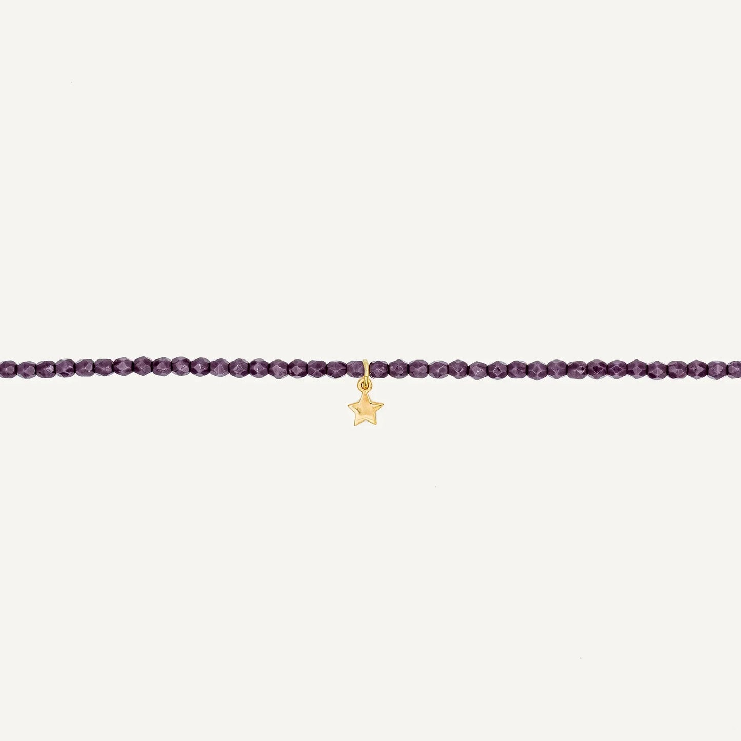 Violet Bracelet Necklace with Star Pendant