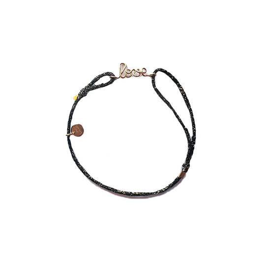 Cord Bracelet Love Black