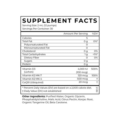 Vitamin D3 + K2 + CoQ10