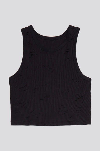 Distressed Tank - Black