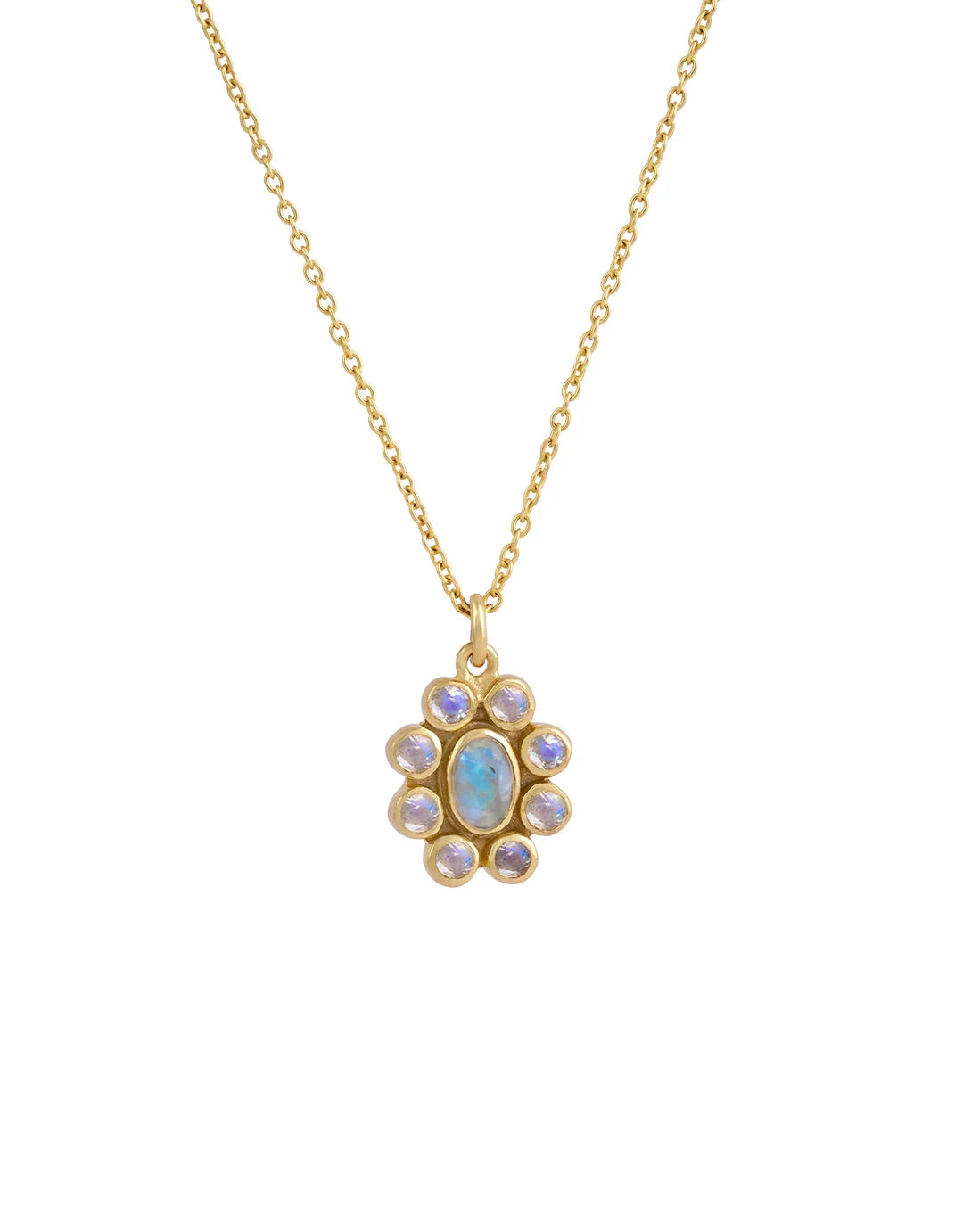9 planets Necklace Moonstone