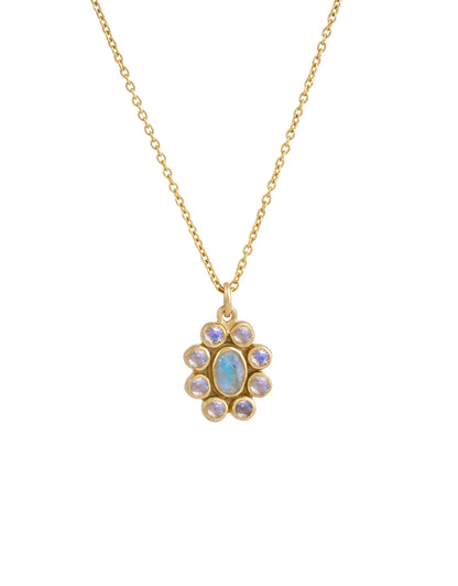 9 planets Necklace Moonstone