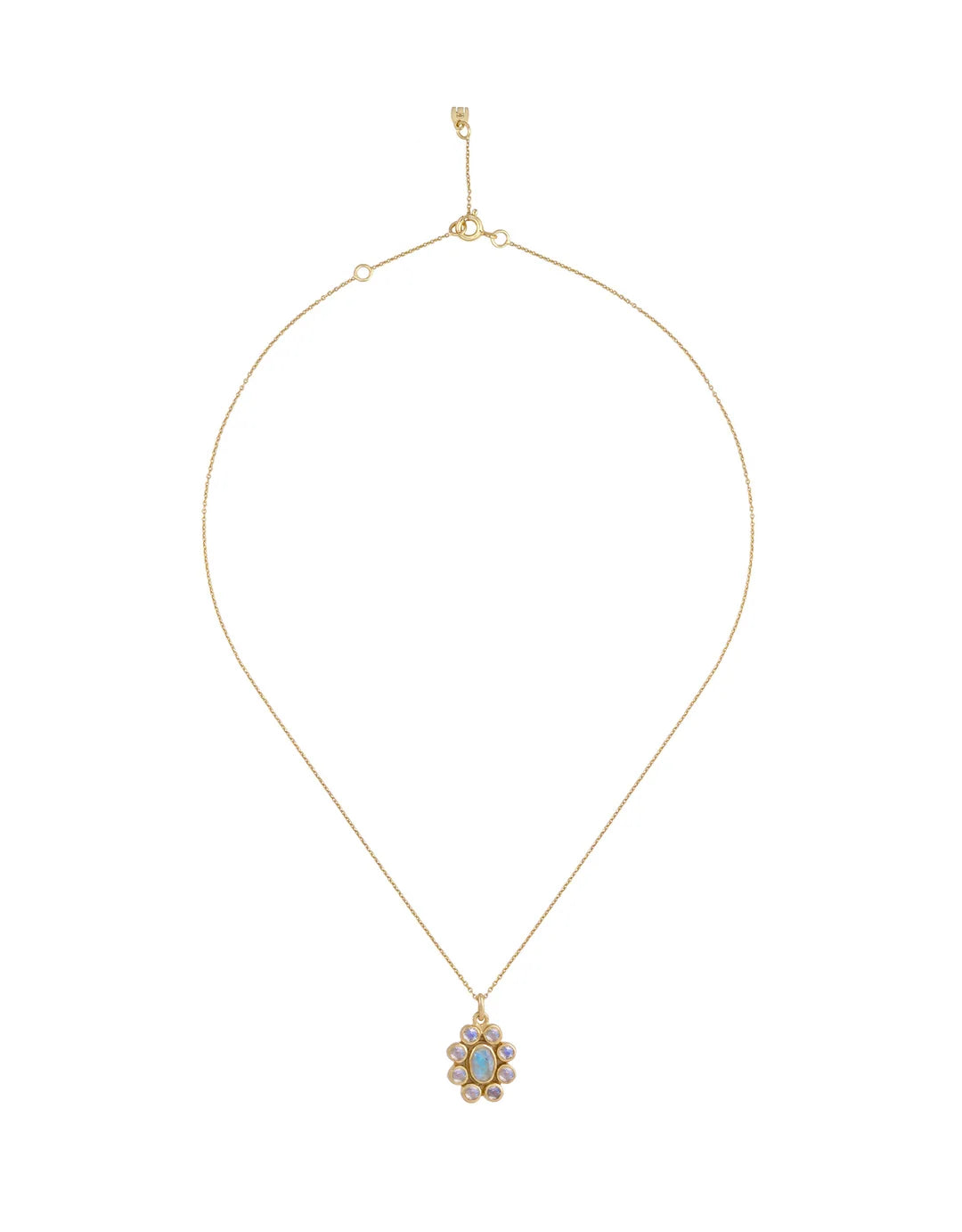 9 planets Necklace Moonstone