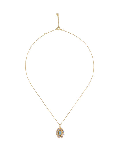 9 planets Necklace Moonstone