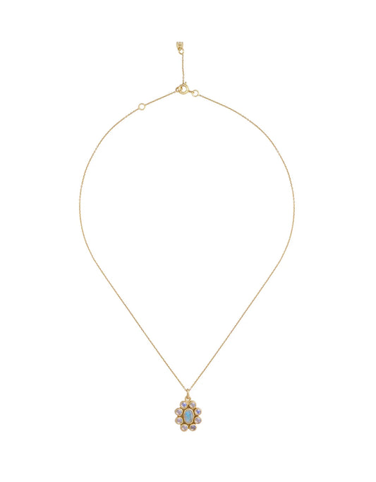 9 planets Necklace Moonstone