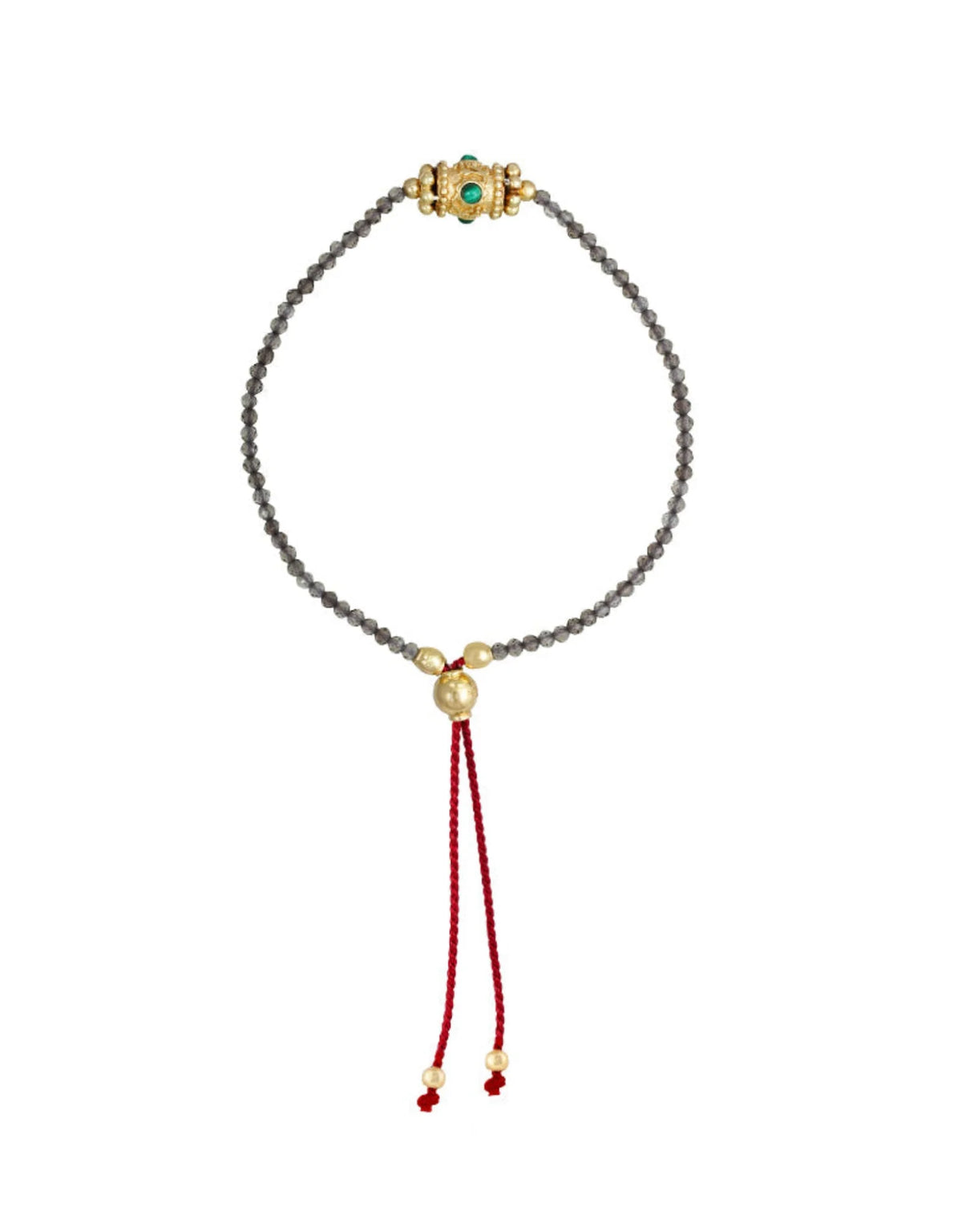 Yuvy Rakhi Bracelet Malachite Smoky quartz