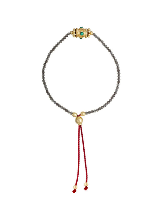 Yuvy Rakhi Bracelet Malachite Smoky quartz