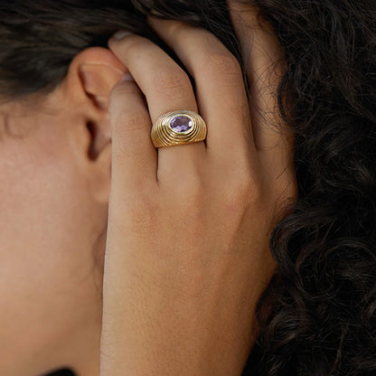 Buren Chubby Amethyst Ring