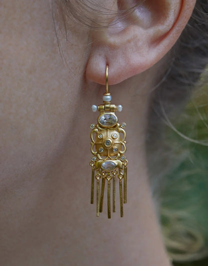 Emily Earring White Topaz and Crystal