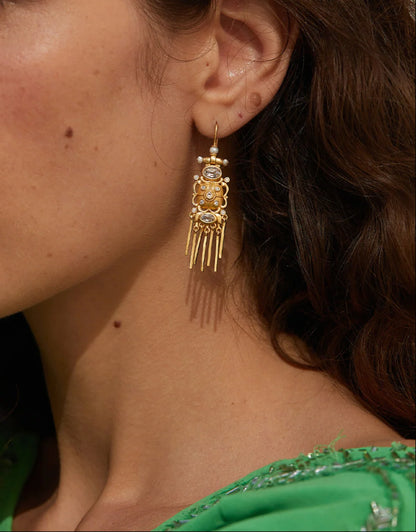 Emily Earring White Topaz and Crystal