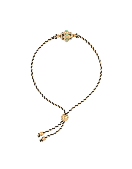 Havana Black/White Thread Bracelet