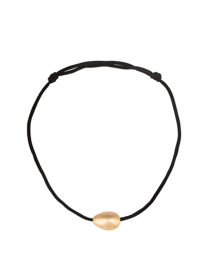 Naga Anklet Gold Black Thread
