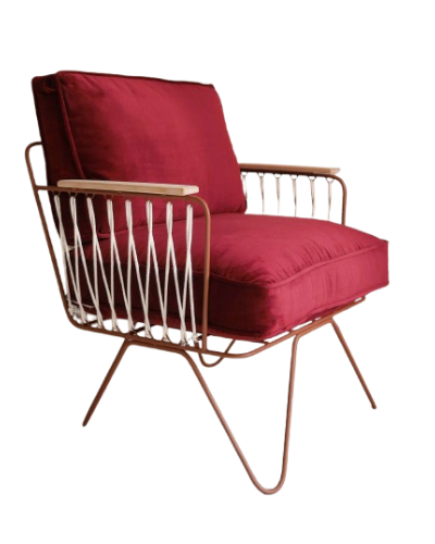 Croisette Velvet Armchair