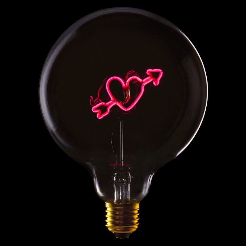 Heart Arrow Light Bulb