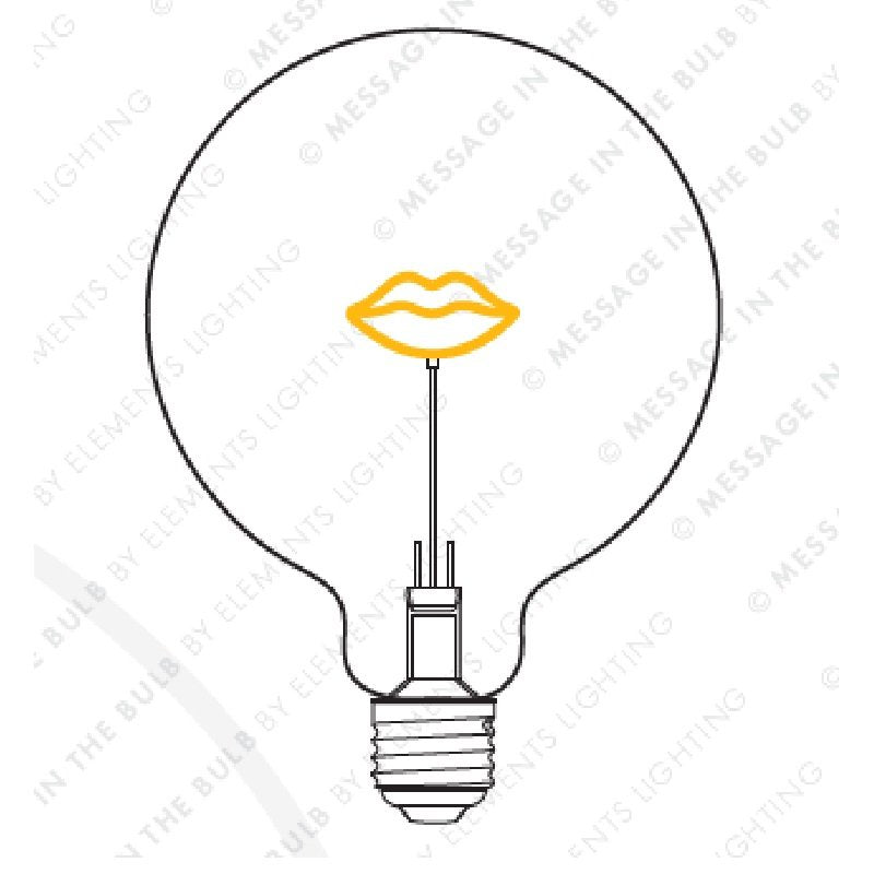 White Lip Light Bulb