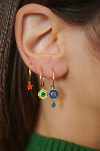 Little Star Hoops Red