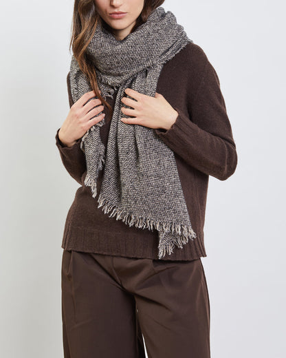 Alberto Geometric Wool Scarf