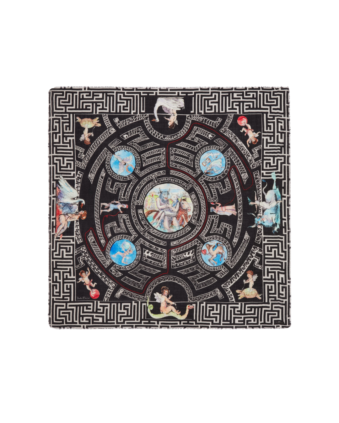 Labirinto Printed Wool Scarf