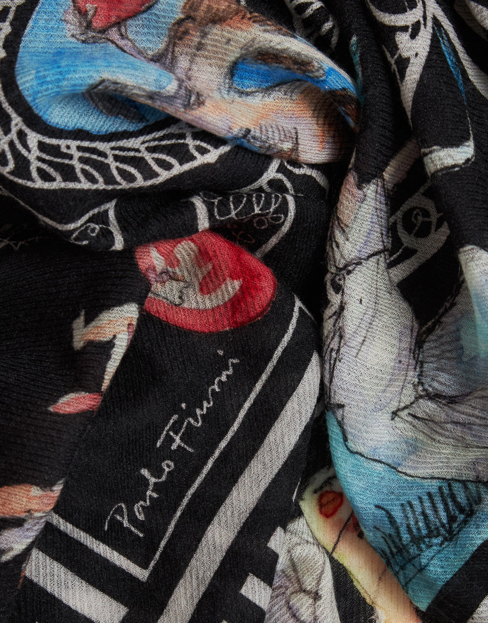 Labirinto Printed Wool Scarf