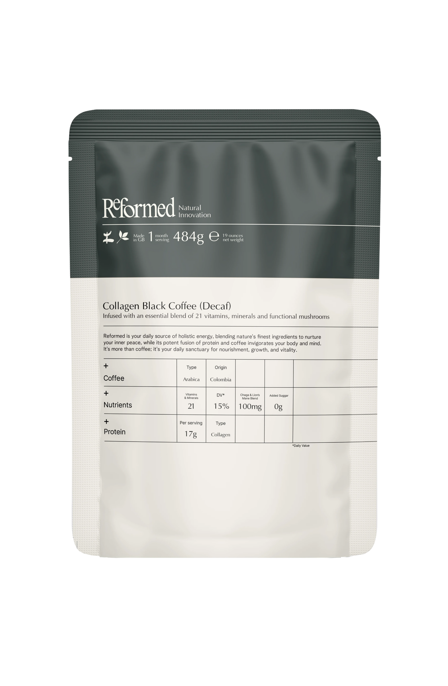 Decaf Black Coffee with Collagen