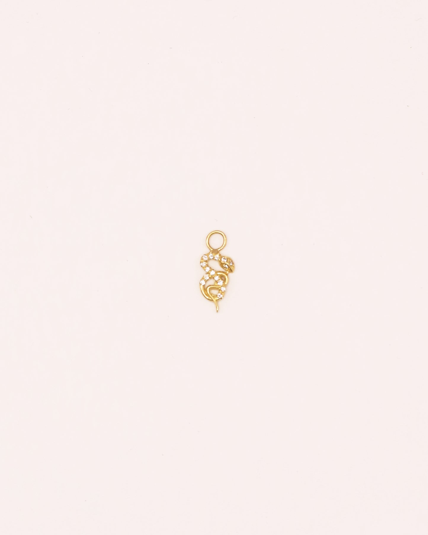 Gold & Diamond Snake Charm