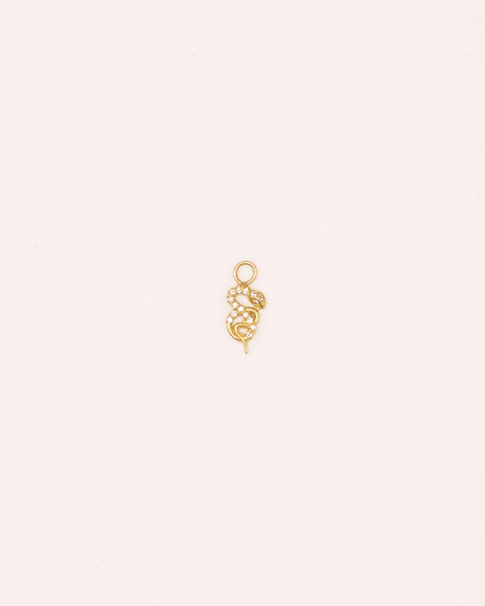 Gold & Diamond Snake Charm
