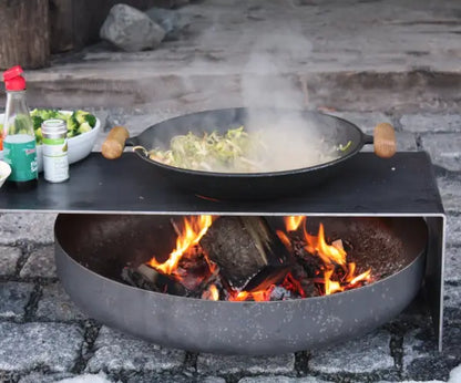 Fire Bowl with Bench Set