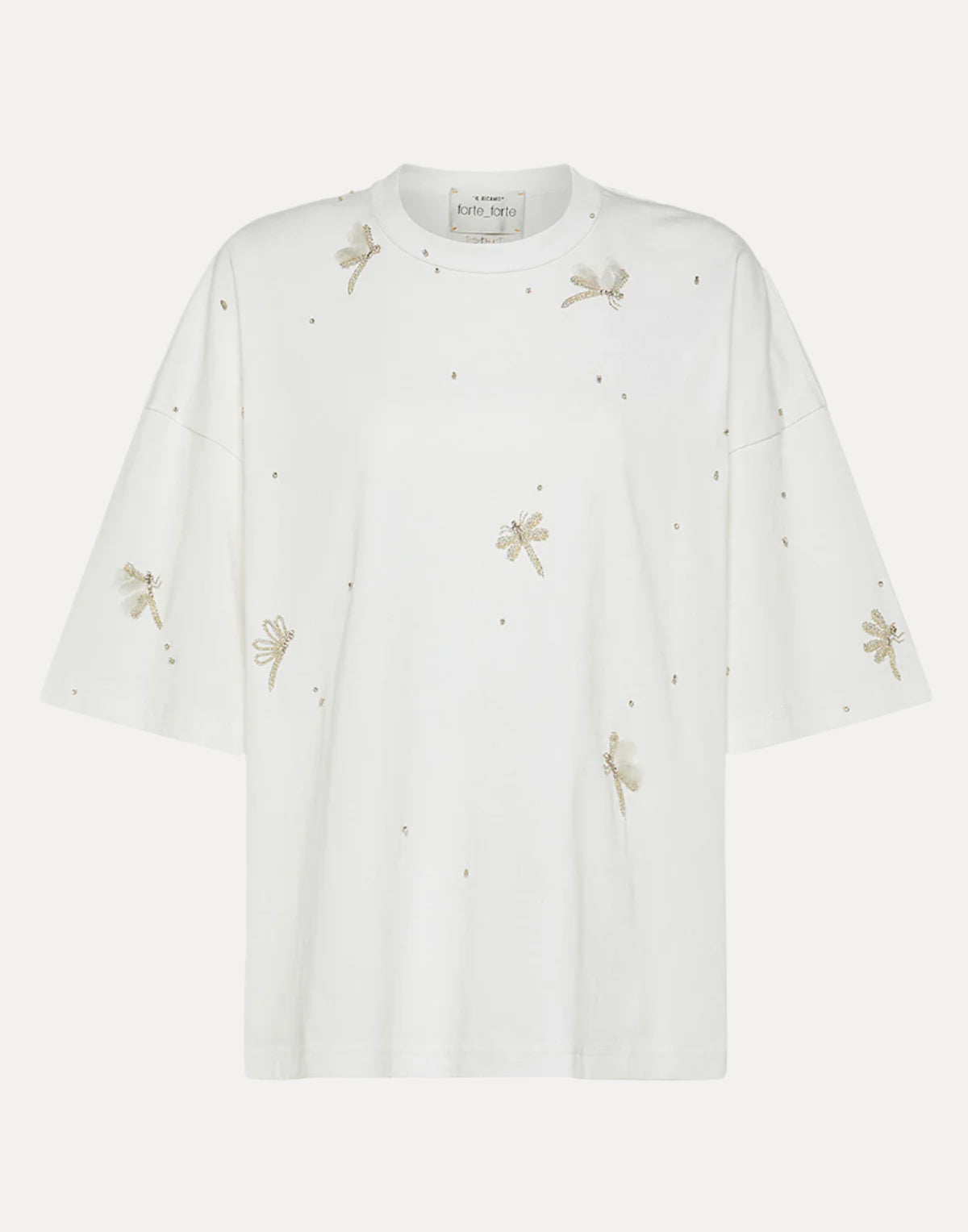 Carousel des Sylphes Embroidered T‑Shirt White