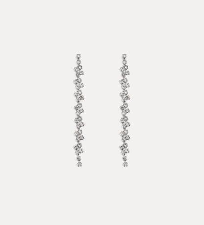 Crystal-Detailed Dangling Earrings
