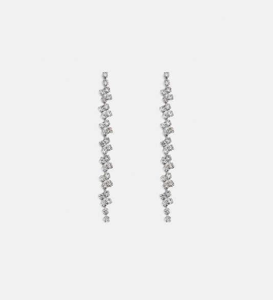 Crystal-Detailed Dangling Earrings