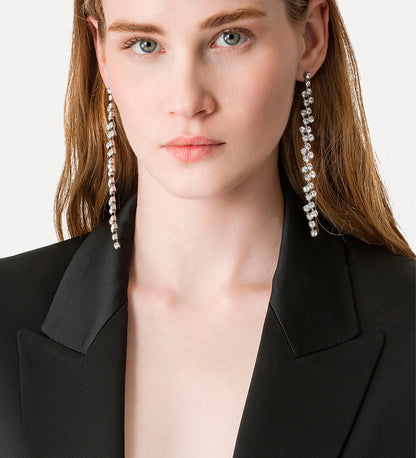 Crystal-Detailed Dangling Earrings