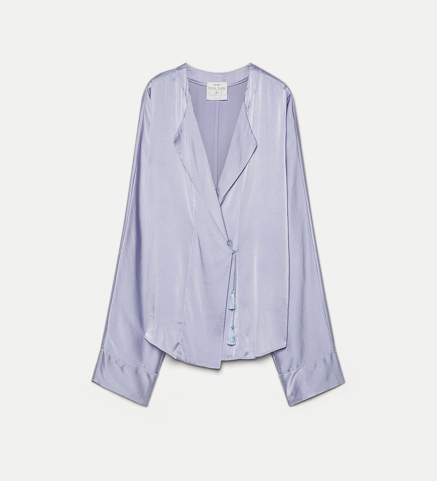 Wrap Silk Shirt Lilac