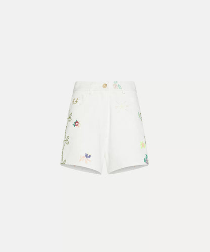 Embroidered Eden Shorts - Paradise