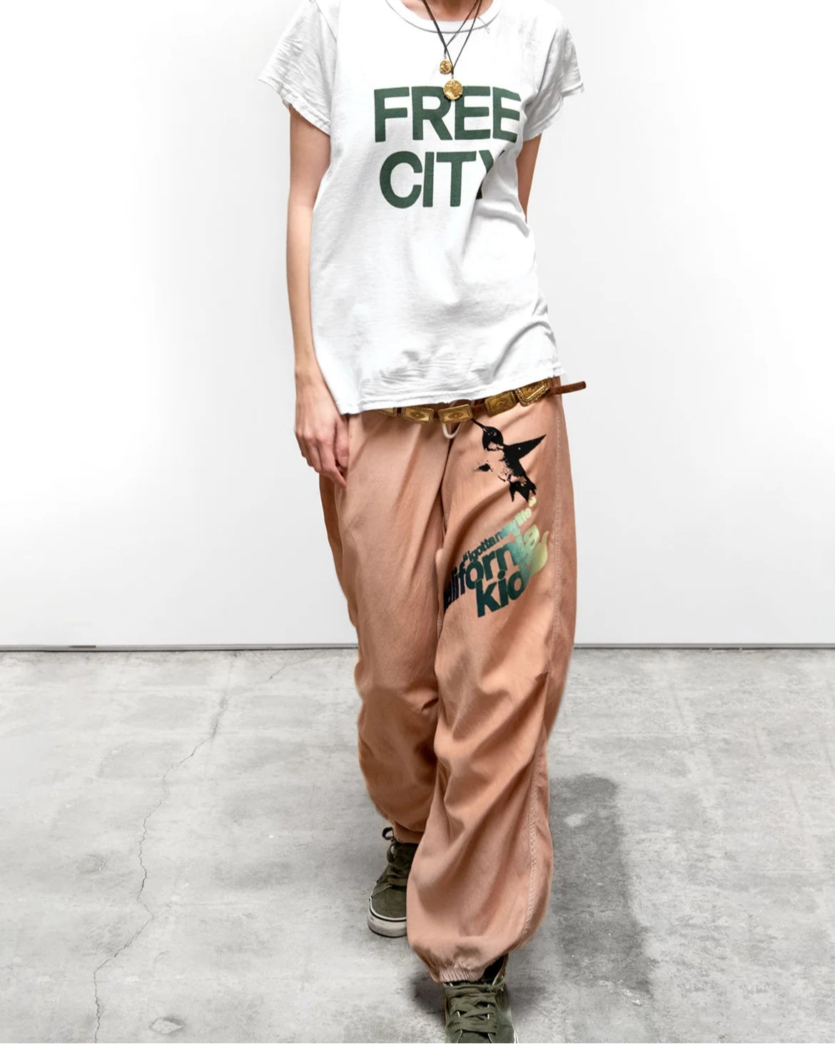 Loose Drawcord Pants Mud Powder