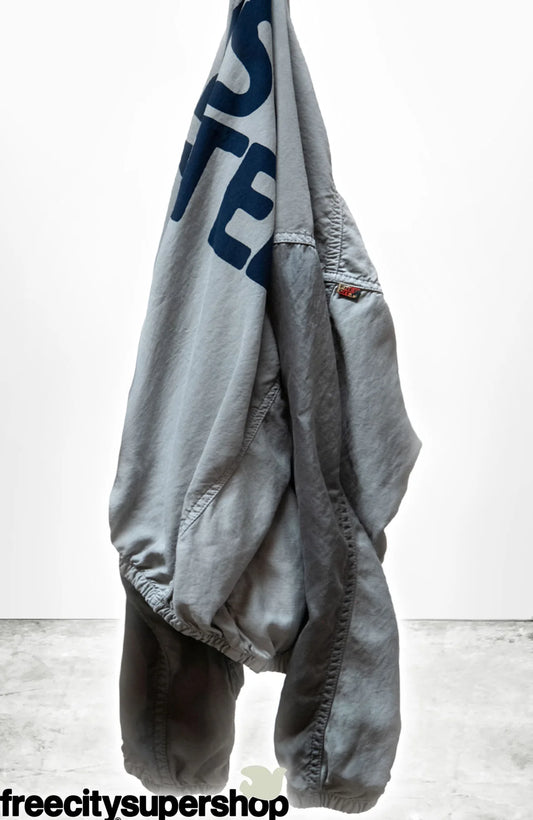 Matte Satin Bomber/Shell Jacket Silver Rock Powder