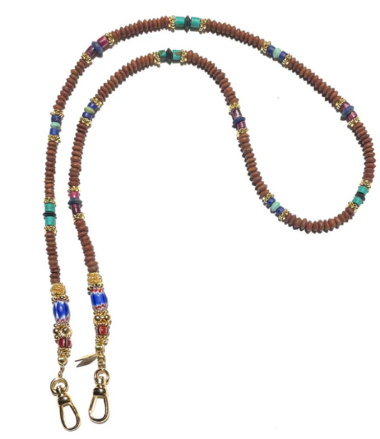 Hooky Short Necklace Brown Jade