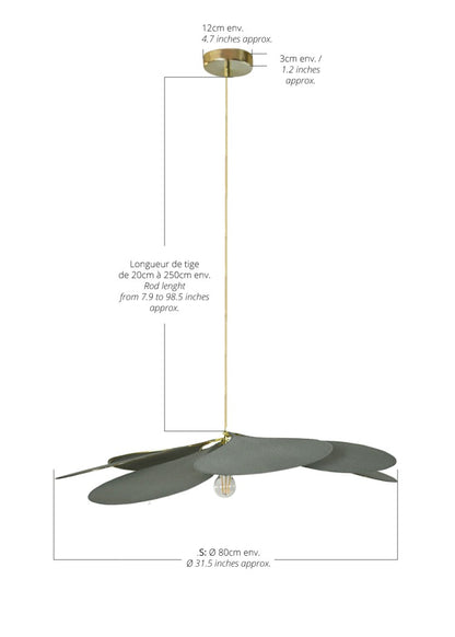 Pale Precious Floral Pendant Light Olive