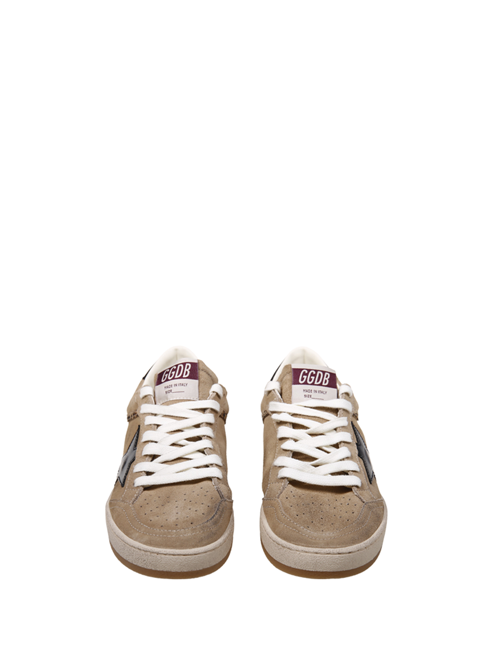 Ball Star Suede Upper Toe Sneakers Beige/Black