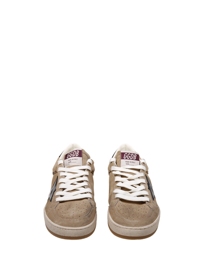 Ball Star Suede Upper Toe Sneakers Beige/Black