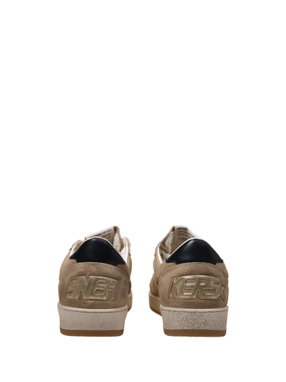 Ball Star Suede Upper Toe Sneakers Beige/Black