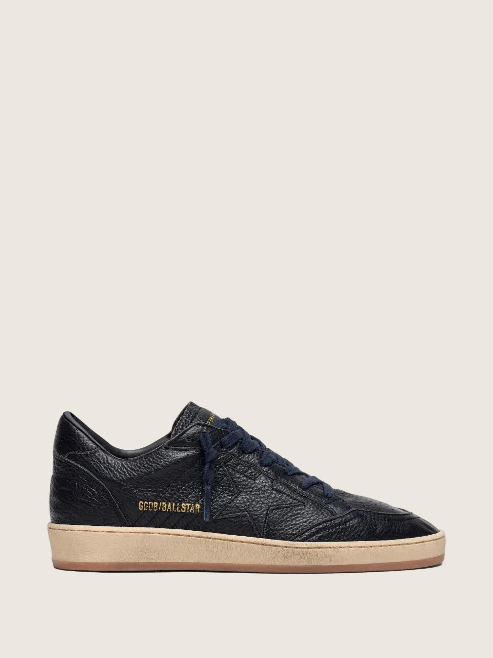 Ball Star Navy Leather Sneakers