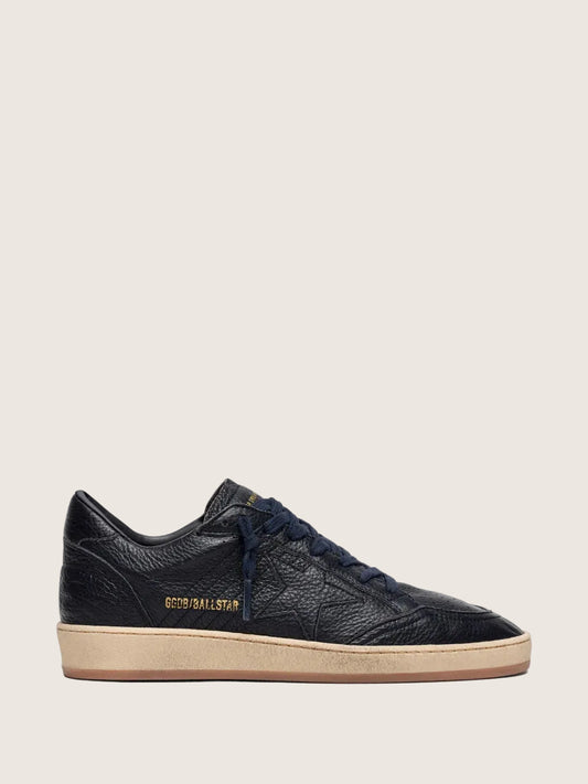 Ball Star Navy Leather Sneakers