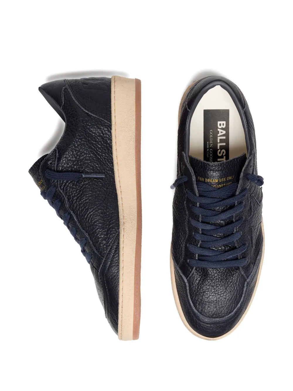 Ball Star Navy Leather Sneakers