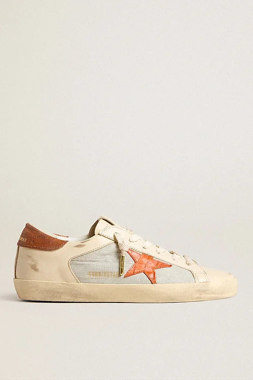 Super Star Sneakers - White Orange Brown