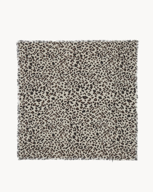 Hachiko Leopard Bandana Oat White