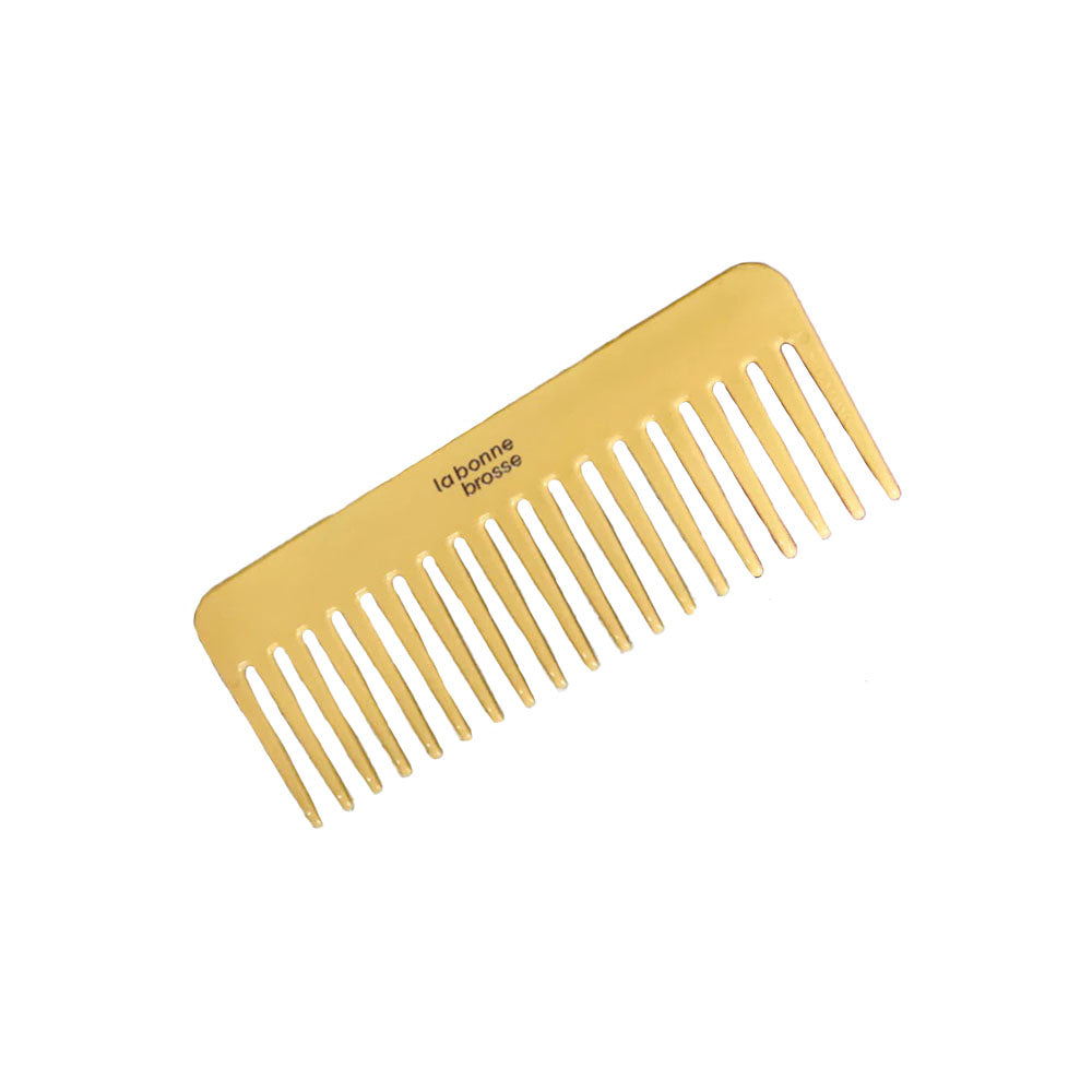 La Bonne Brosse Yellow Hair Comb - Wide Teeth, Cellulose Acetate, for ...