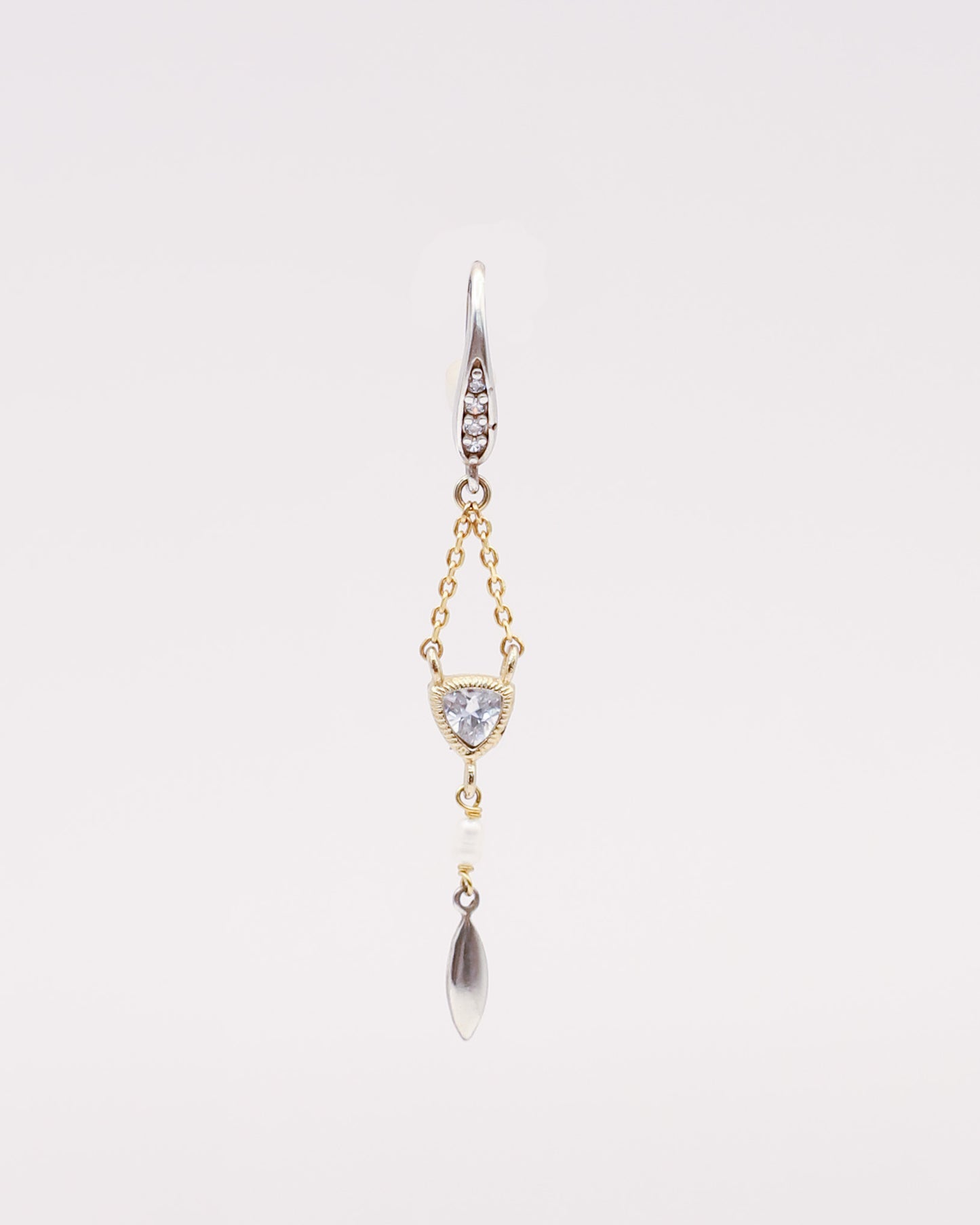 Heritage Earring Silver White Pearl