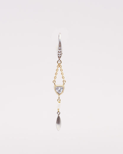 Heritage Earring Silver White Pearl