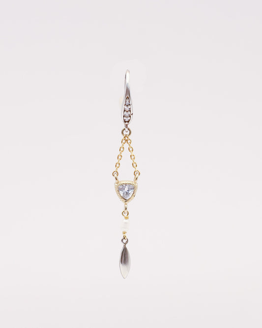 Heritage Earring Silver White Pearl