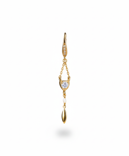Heritage Earring Silver White Pearl